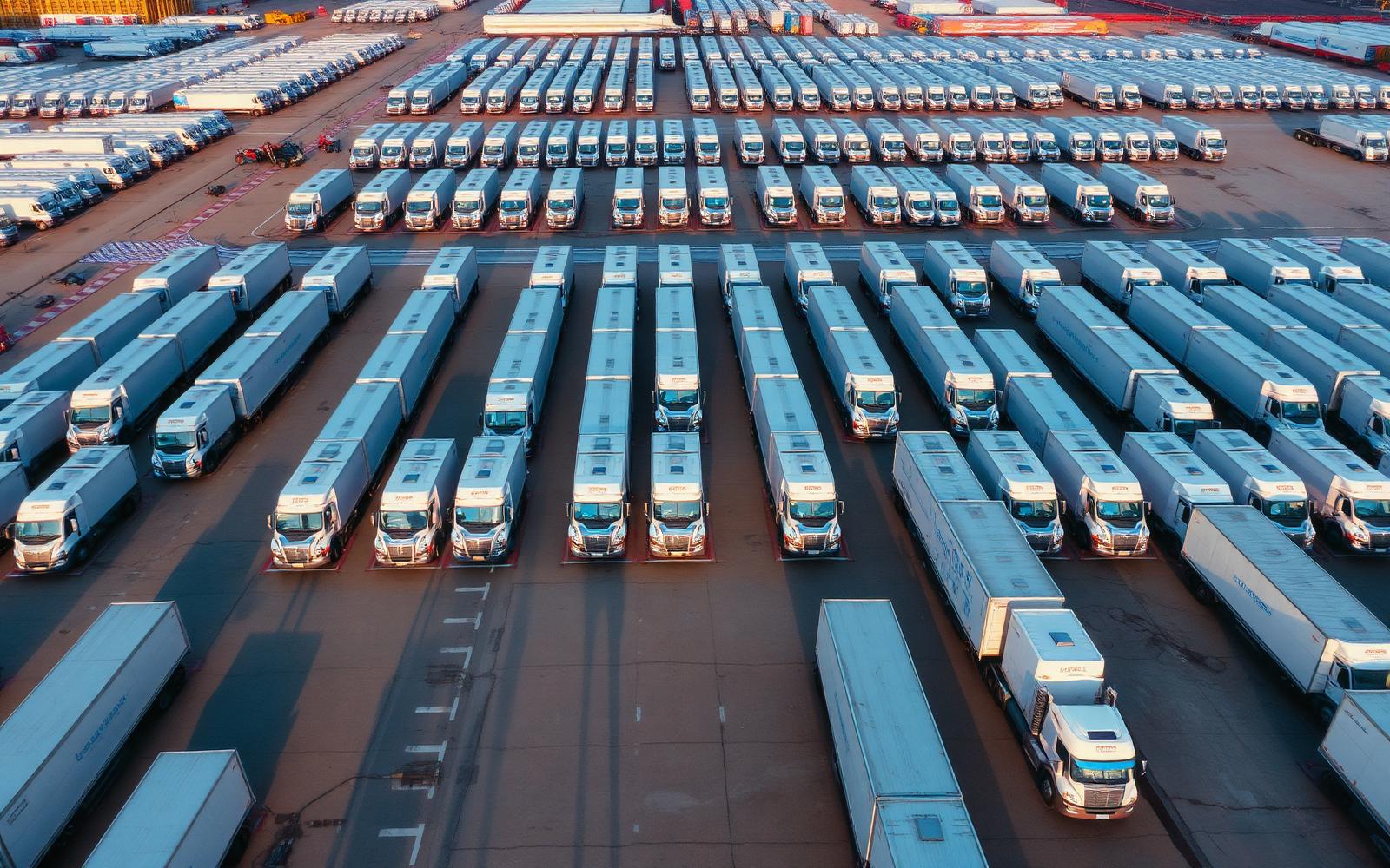 Aerial view of TruckUp LLC fleet