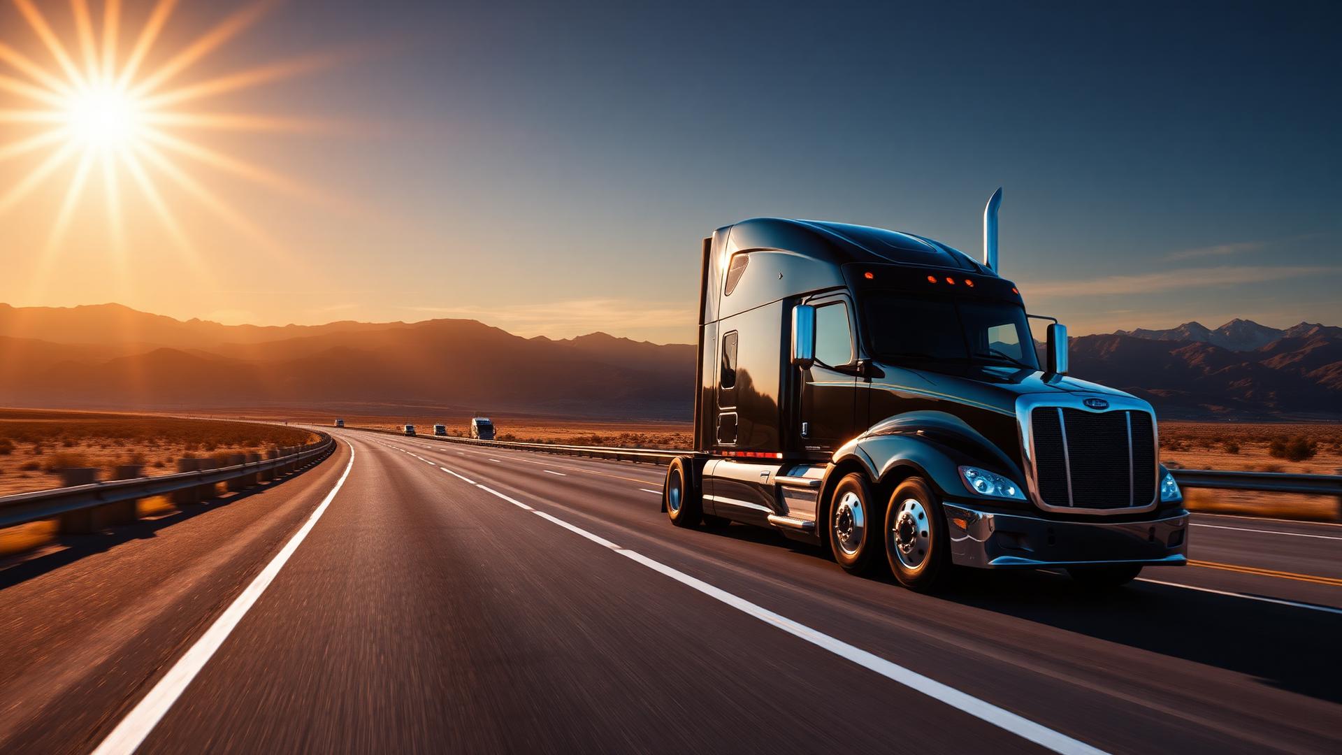 Semi-truck on highway